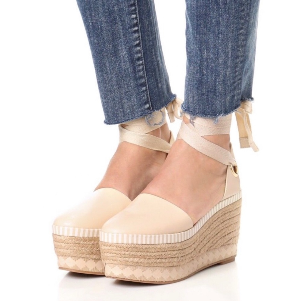 Tory Burch Dandy Espadrille Wedges Size 9.5